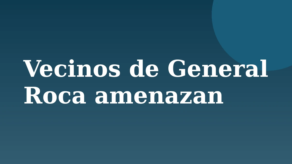 Vecinos de General Roca amenazan juicio por proyecto de canchas