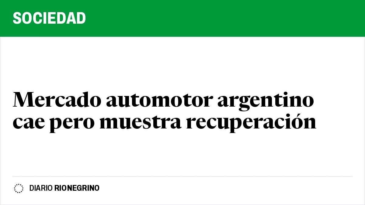 Mercado automotor argentino cae pero muestra recuperación