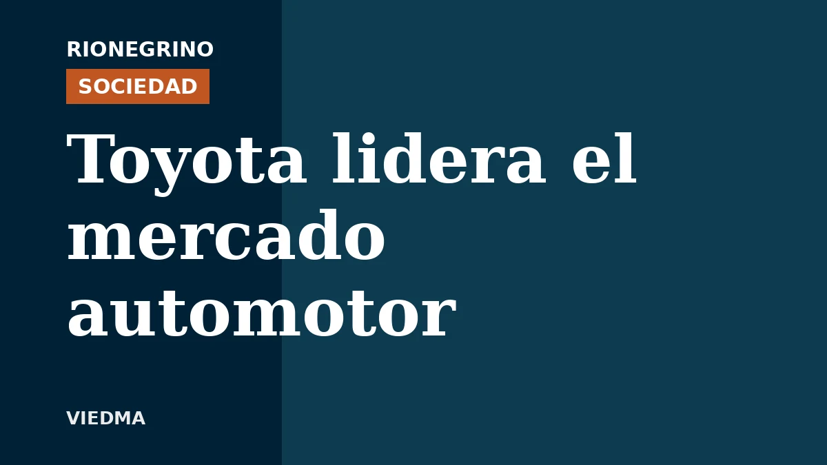 Placa de Rionegrino: Toyota lidera el mercado automotor