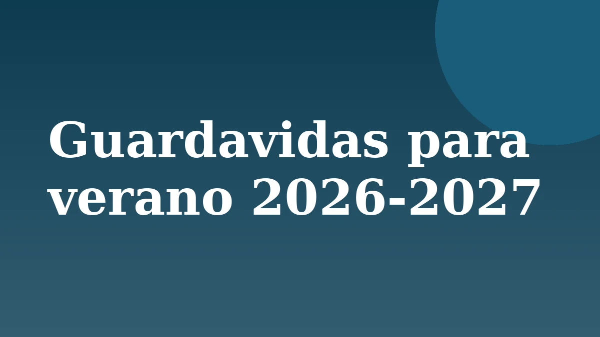 Placa de Rionegrino: Guardavidas para verano 2026-2027