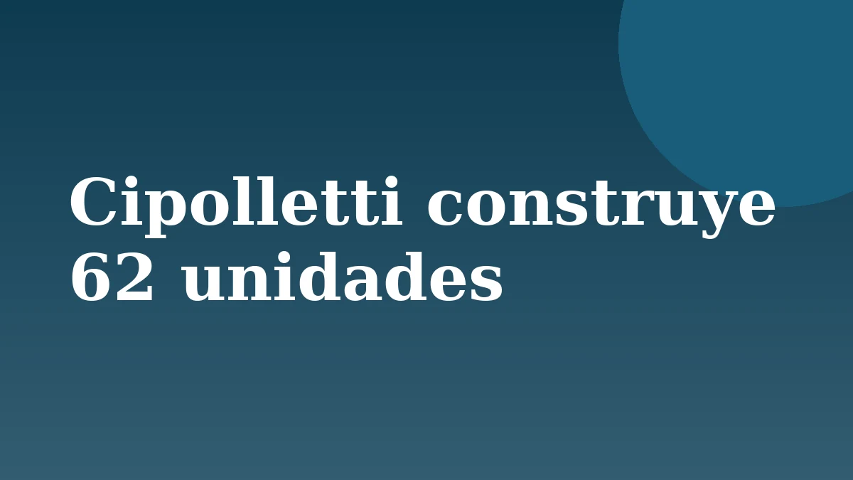 Placa de Rionegrino: Cipolletti construye 62 unidades