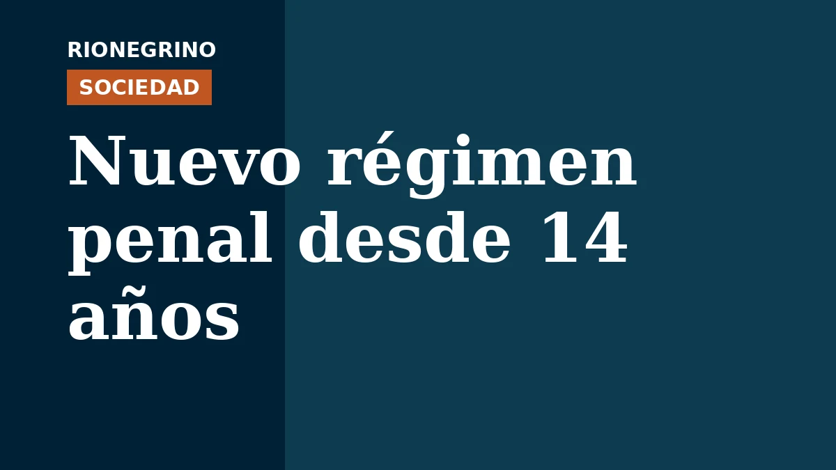 Placa de Rionegrino: Nuevo régimen penal desde 14 años