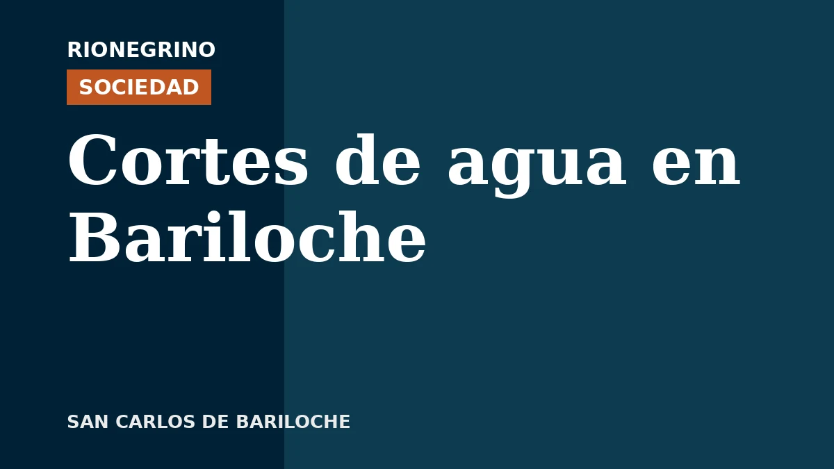 Placa de Rionegrino: Cortes de agua en Bariloche