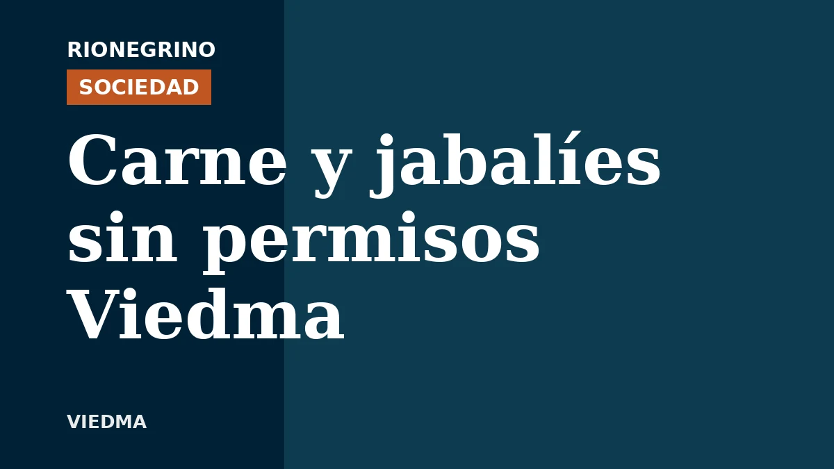 La Brigada Rural decomisó carne y animales de caza sin autorización en Viedma