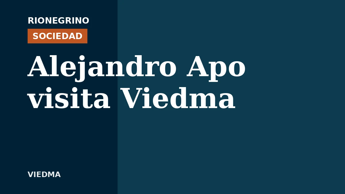 Placa de Rionegrino: Alejandro Apo visita Viedma