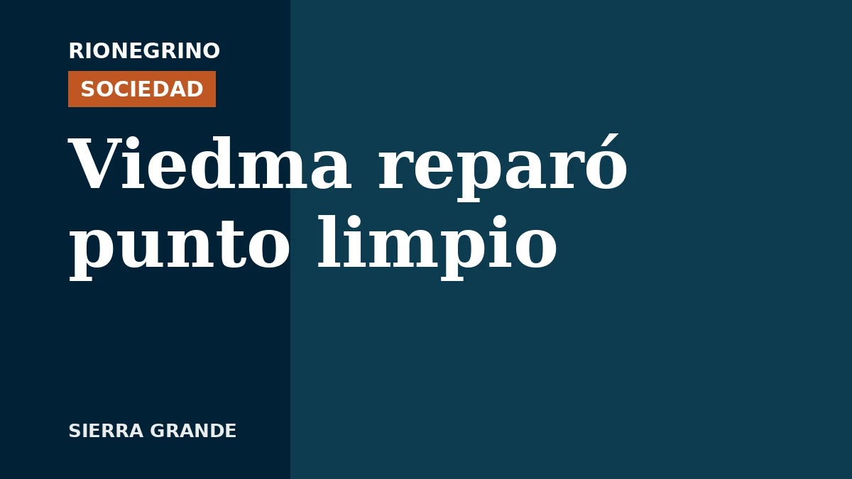 Placa de Rionegrino: Viedma reparó punto limpio