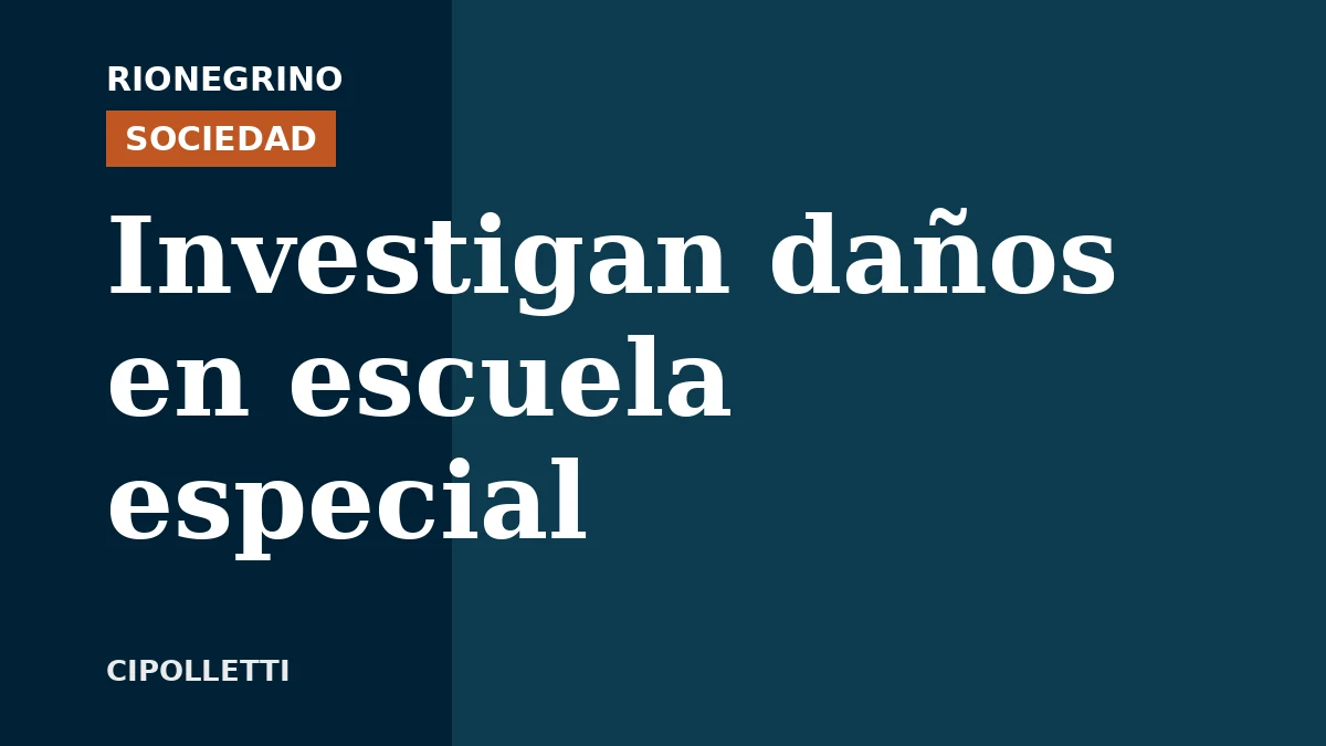 Policía investiga daños en escuela especial de Cipolletti