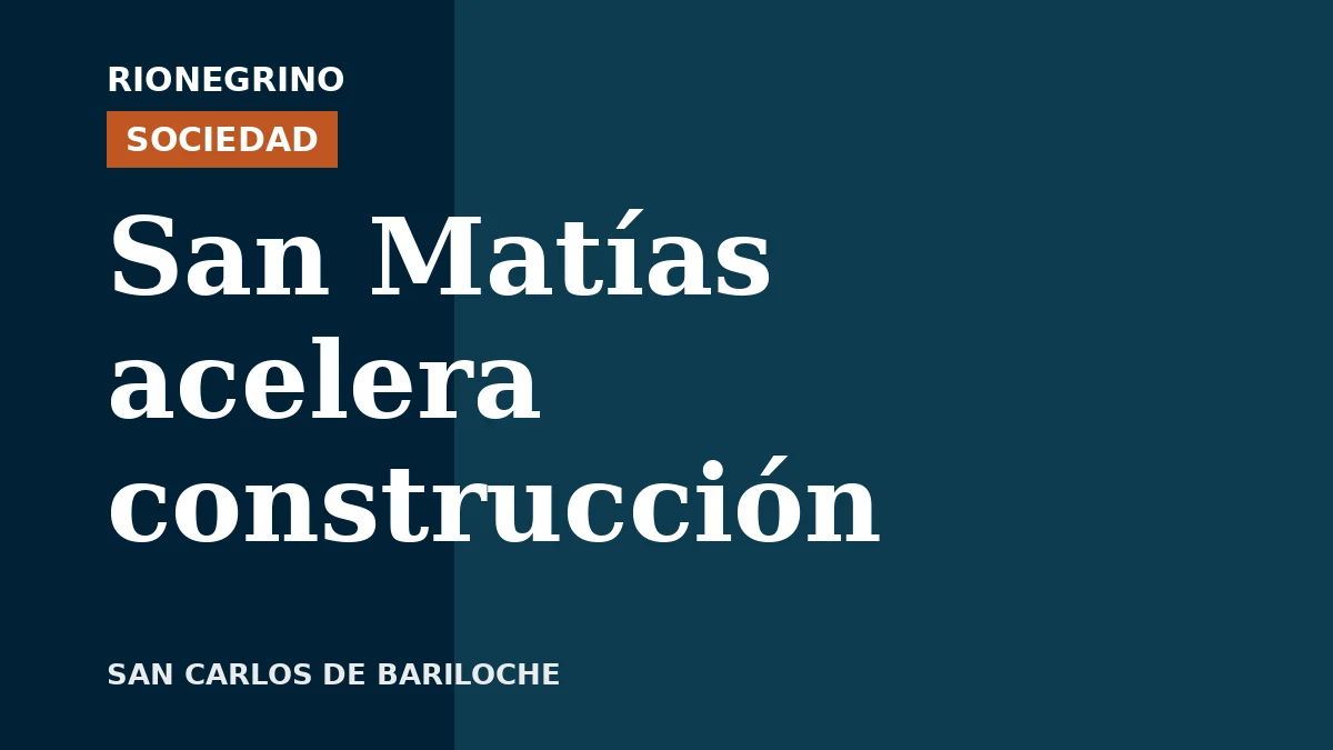 Placa de Rionegrino: San Matías acelera construcción