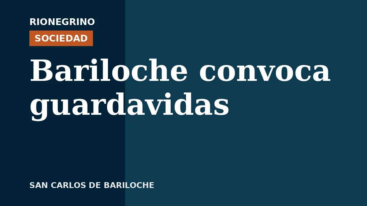 Bariloche convoca guardavidas para la temporada 2026/2027