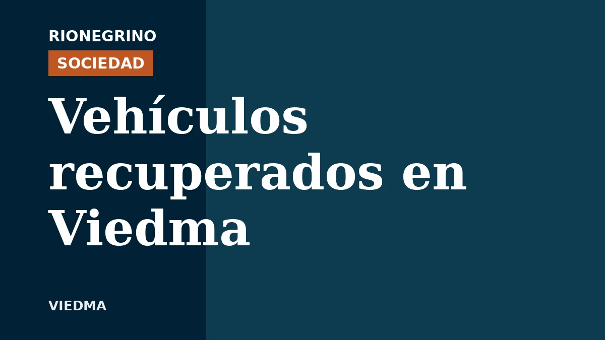 Placa de Rionegrino: Vehículos recuperados en Viedma