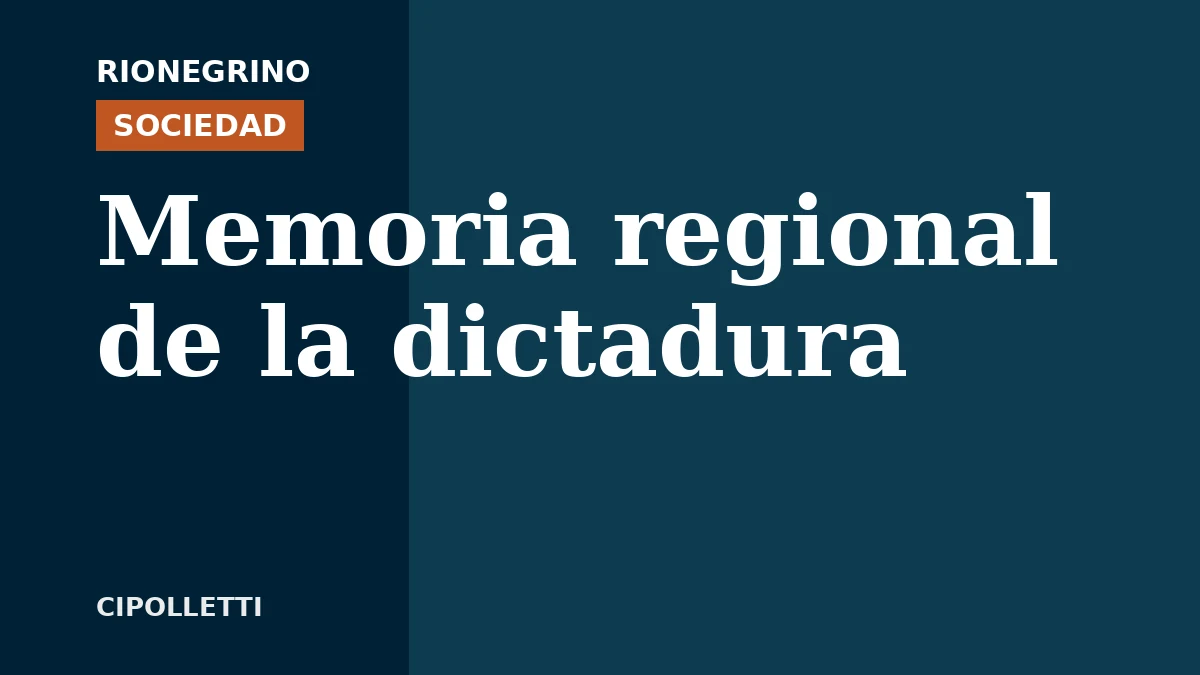 Placa de Rionegrino: Memoria regional de la dictadura