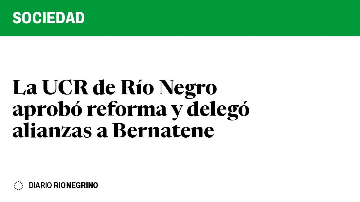 La UCR de Río Negro aprobó reforma y delegó alianzas a Bernatene