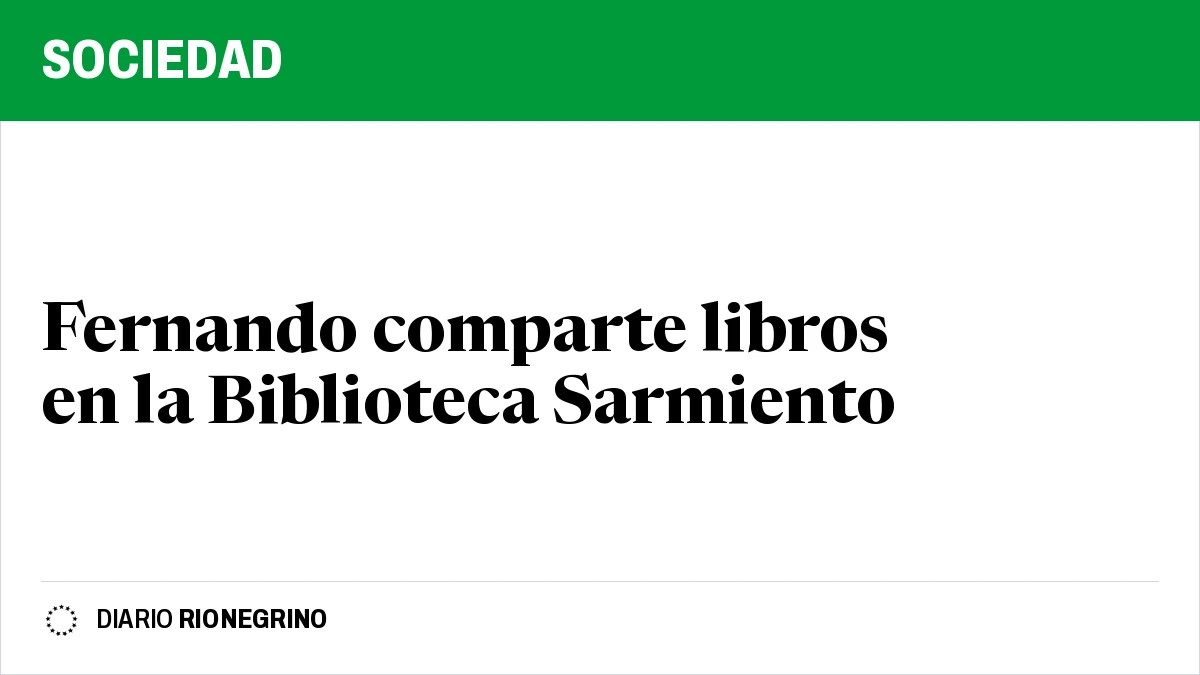 Placa de Rionegrino: Fernando comparte libros en la Biblioteca Sarmiento