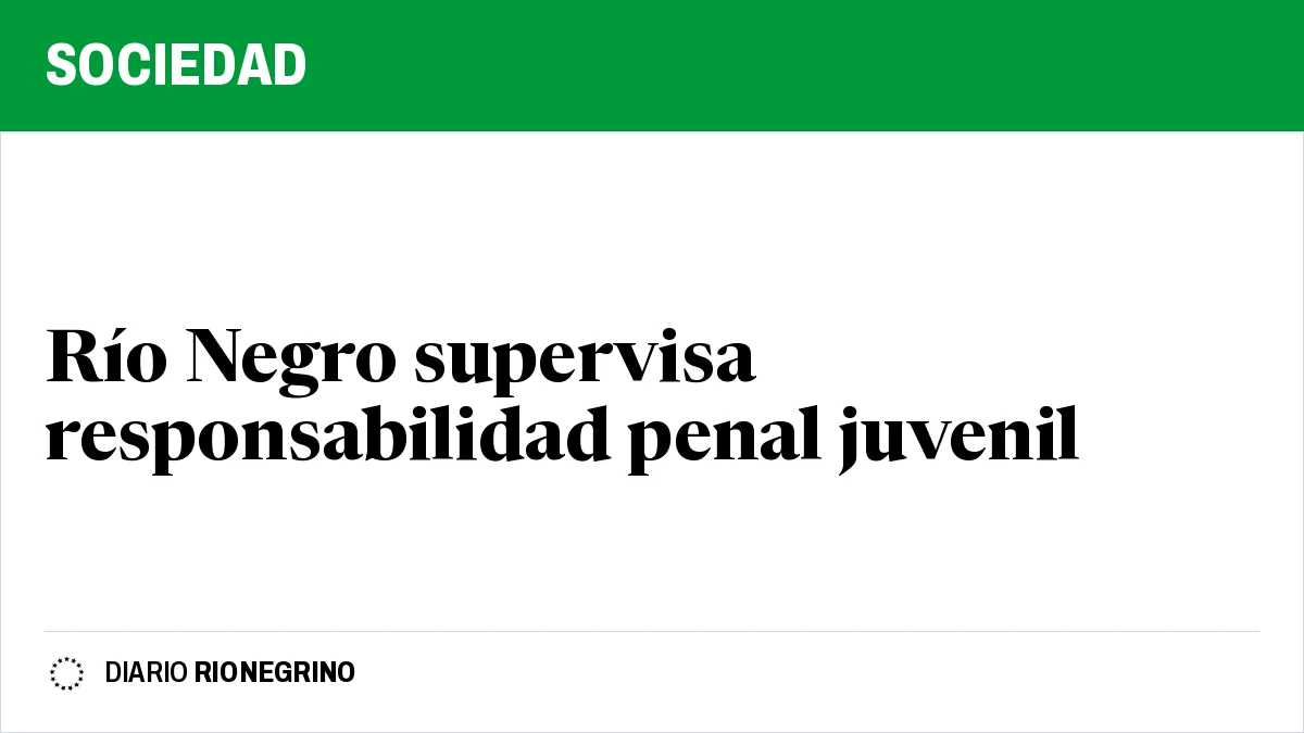 Placa de Rionegrino: Río Negro supervisa responsabilidad penal juvenil