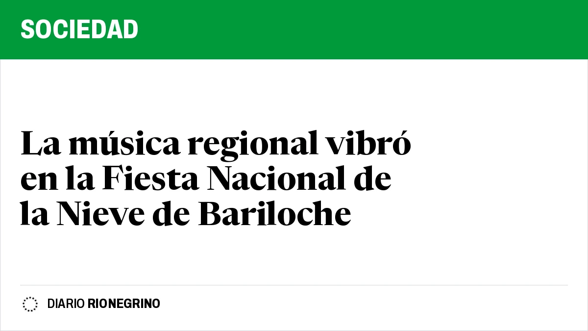 Placa de Rionegrino: La música regional vibró en la Fiesta Nacional de la Nieve de Bariloche