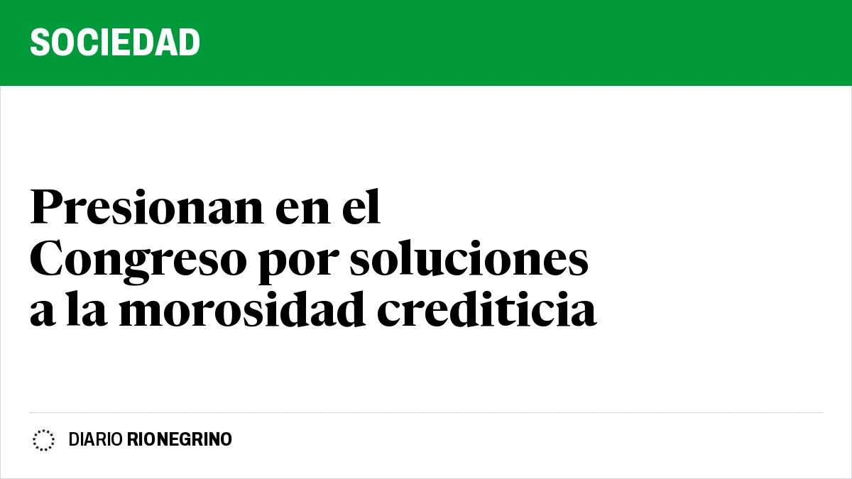 Presionan en el Congreso por soluciones a la morosidad crediticia