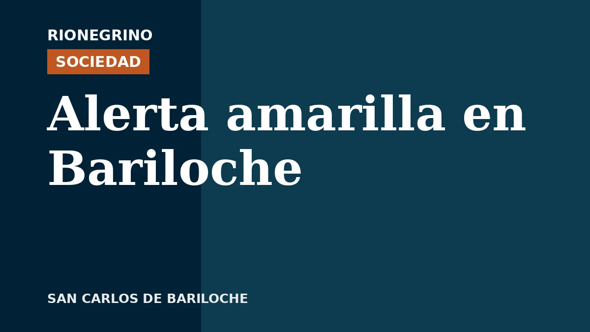 Alerta amarilla para Bariloche el miércoles por nevadas