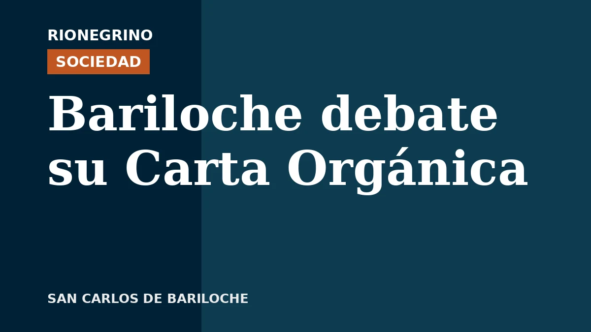 Bariloche convoca a un taller sobre la actualización de su Carta Orgánica