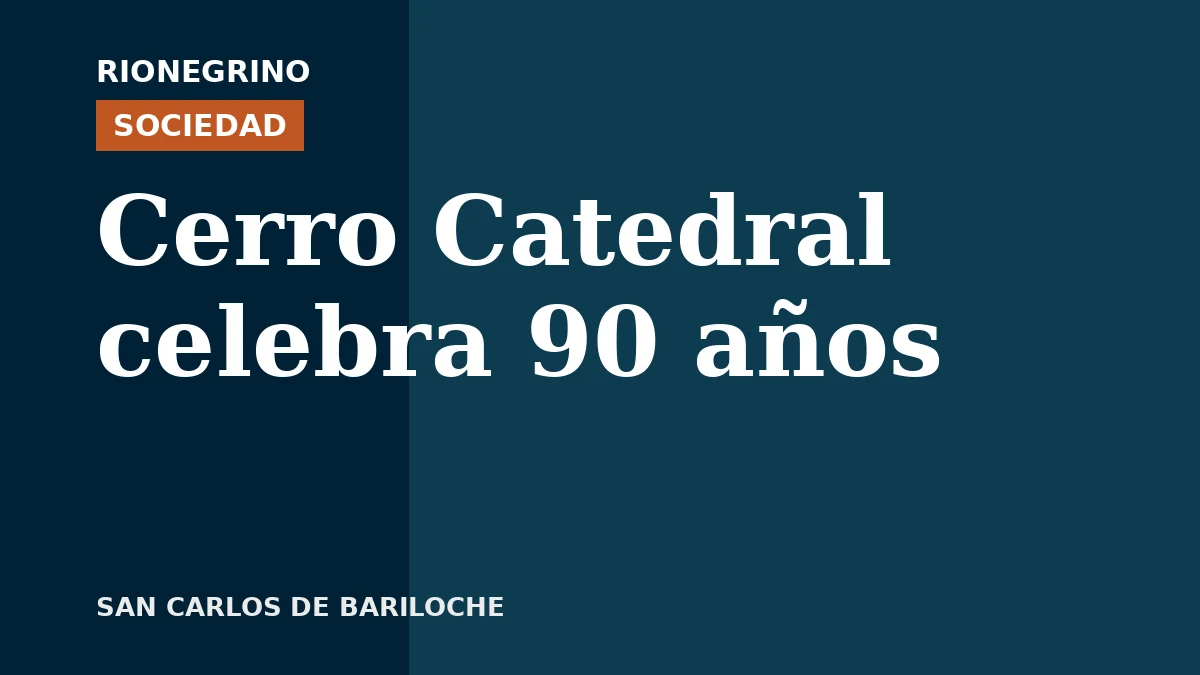 Placa de Rionegrino: Cerro Catedral celebra 90 años