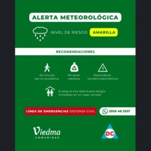 Placa de Rionegrino: Alerta amarilla en Viedma