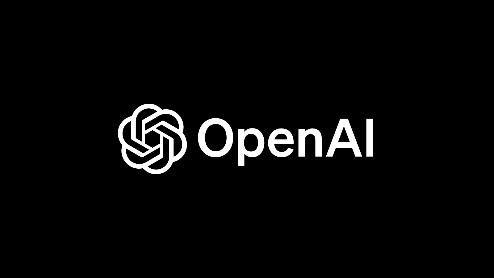 Logo de OpenAI sobre fondo negro