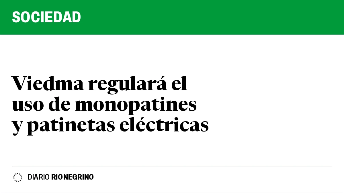 Placa de Rionegrino: Viedma regulará el uso de monopatines y patinetas eléctricas