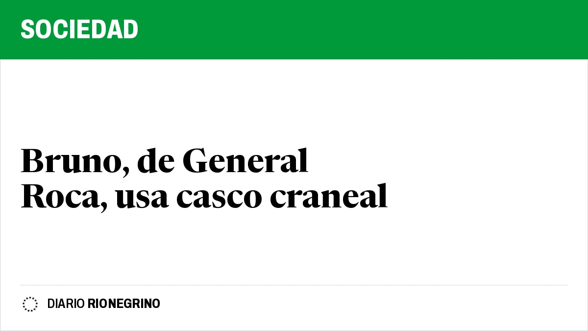 Placa de Rionegrino: Bruno, de General Roca, usa casco craneal