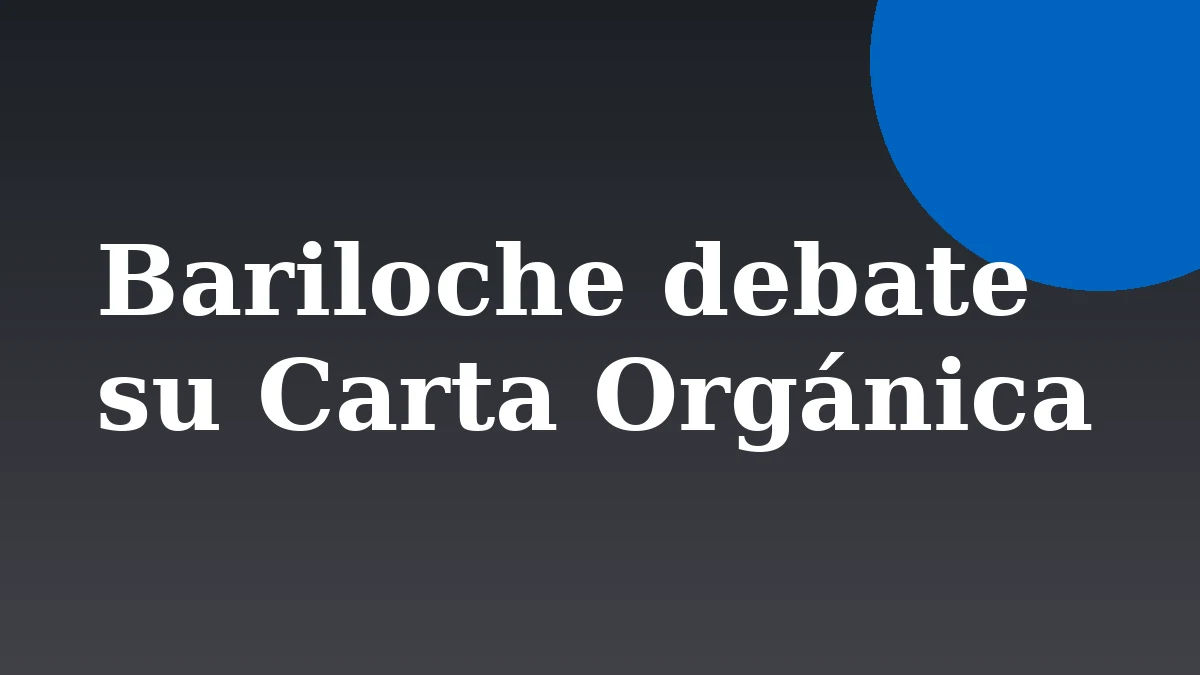 Placa de Rionegrino: Bariloche debate su Carta Orgánica con tres propuestas
