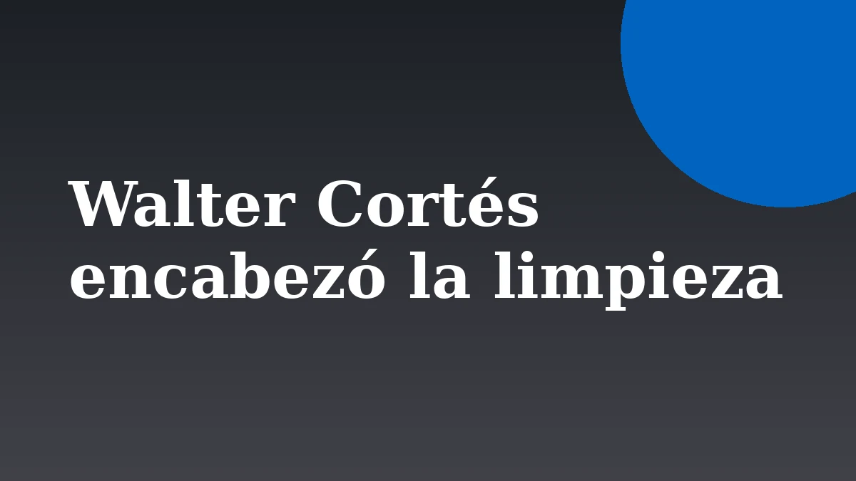 Placa de Rionegrino: Walter Cortés encabezó la limpieza del Centro Cívico